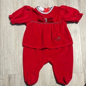 Red Kids One Piece Footie